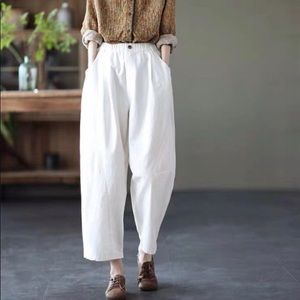 Ochre baggy 100% Cotton summer pants - size S/M